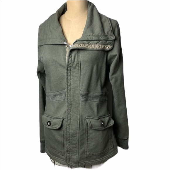 Hard Tail Jackets & Blazers - Hard tail zip/snap front sweatshirt jacket